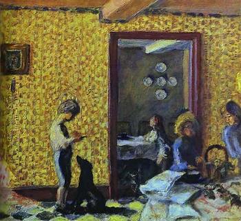 Pierre Bonnard : The Terrasse Children with Black Dog